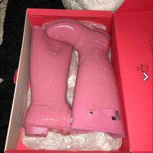 Pink Tall Rain Boots